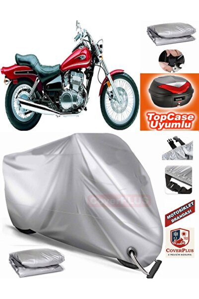 MotoEN قفل رمادي متوافق مع Kawasaki EN 500 قماش القنب Topcase الخلفي حقيبة مت...
