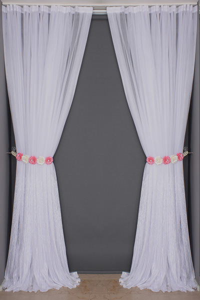 AKÇA TEKSTİL ΣΧΕΔΙΟ ΚΥΤΤΑΡΙΝΟ ΛΕΥΚΟ ΧΡΩΜΑ ΜΟΝΟ ΦΛΑΝΤΙΣΤΟ Πλισέ Κουρτίνα Προετ...