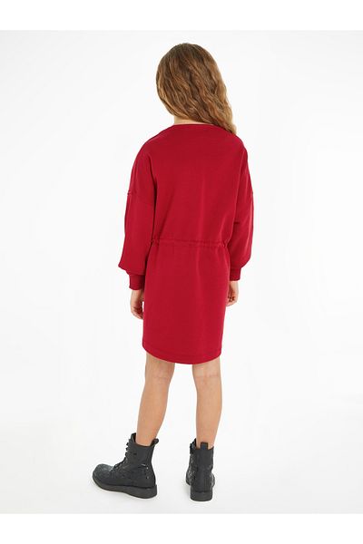 Calvin Klein Girls Red Long Sleeve Dress