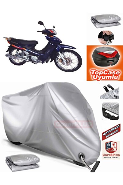 MotoEN Gray Lock Compatible Mondial 110 ft Tarpaulin Topcase Rear Bag Compati...