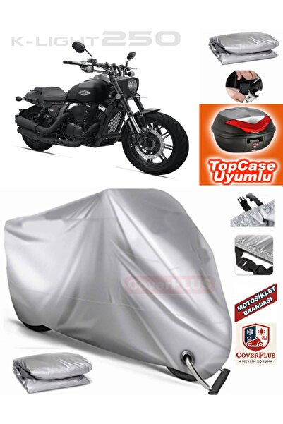 MotoEN Gray Lock Compatible Rks K-Light 250 Tarpaulin Topcase Back Bag Compat...