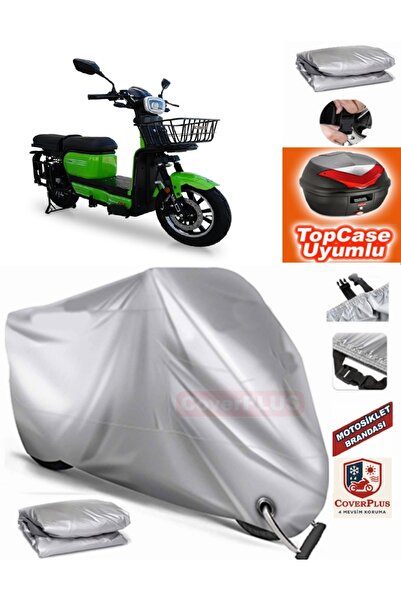 MotoEN Gray Lock Compatible Motolux Pitton 50 Tarpaulin Topcase Rear Bag Comp...