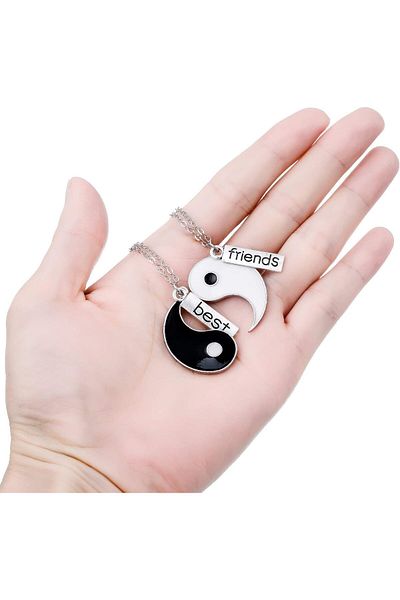 FG KONNİCHİWA Yin Yang Taichi Bff for Couples Friendship Chain Love Jewelry for Partner Girlfriend