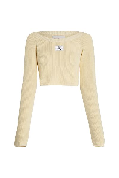 Calvin Klein Women Vanilla Woven Label Sweater