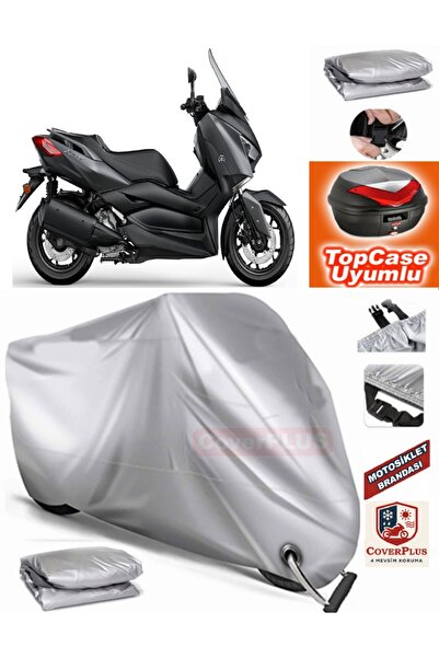 MotoEN Gray Lock Compatible Yamaha X-Max 250 Abs Tarpaulin Topcase Rear Bag C...
