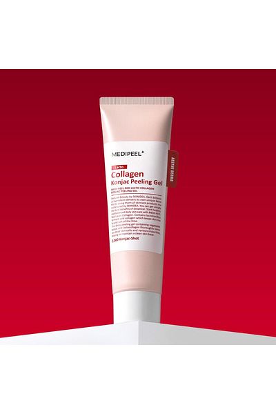 Medipeel Medi-Peel Red Lacto Collagen Konjac Peeling Gel 95ml +Red Lacto Foam Cleanser 15ml