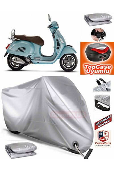 MotoEN قفل رمادي متوافق مع Vespa GTS 125 ABS من القماش المشمع Topcase الخلفي ...