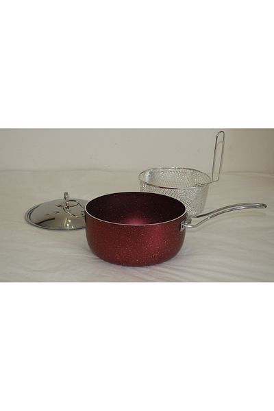 Arzu Çelik Gold Consistency Granite Frying Pot – 24 Cm, 4 Piece Professional Set