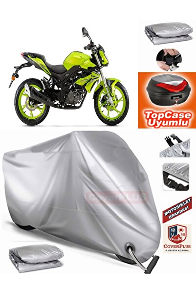 MotoEN Gray Lock Compatible Benelli Bn 125 Tarpaulin Topcase Rear Bag Compati...