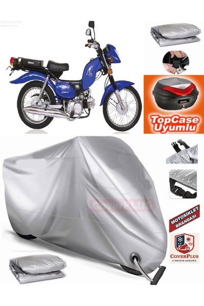 MotoEN قفل رمادي متوافق مع الحمار الوحشي القانوني 90 من القماش المشمع Topcase...