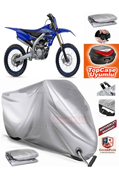 MotoEN Gray Lock Compatible Yamaha Wr 250 F Tarpaulin Topcase Rear Bag Compat...