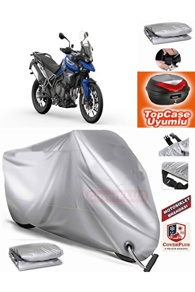 MotoEN Gray Lock Compatible Triumph Tiger 900 Gt Tarpaulin Topcase Rear Bag C...