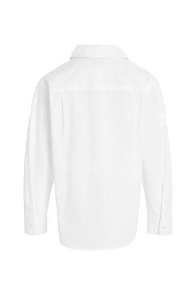 Calvin Klein Girls White Oversized Poplin Shirt