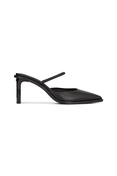 Calvin Klein Women Black Pointed Toe Heel Mules