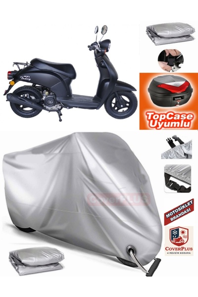 MotoEN Gray Lock Compatible Arora Ar 50-20 Today Tarpaulin Topcase Back Bag C...