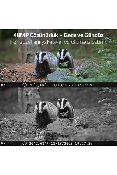 Juo 850ws Güneş Enerjili Fotokapan 48mp Full Hd Wifi Hareket Sensörlü Gece Görüşlü Ip66 Su Geçirmez