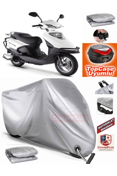 MotoEN Gray Lock Compatible Altai Carrier 110 Pro Tarpaulin Topcase Back Bag ...