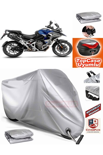 MotoEN Gray Lock Compatible Triumph Tiger 1200 Rally Explorer Tarpaulin Topca...