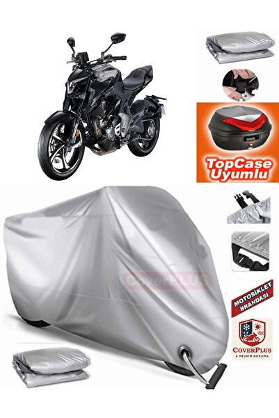 MotoEN Gray Lock Compatible Zontes 350 R Tarpaulin Topcase Rear Bag Compatibl...