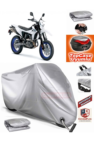 MotoEN قفل رمادي متوافق مع سوزوكي DR-Z4S القماش المشمع Topcase الخلفي حقيبة م...