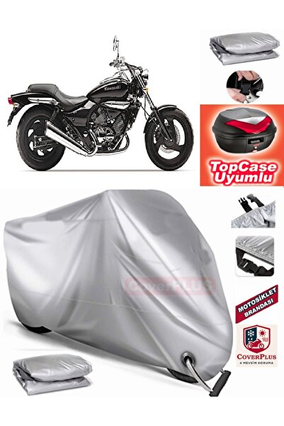 MotoEN Gray Lock Compatible Kawasaki El 250 Tarpaulin Topcase Rear Bag Compat...