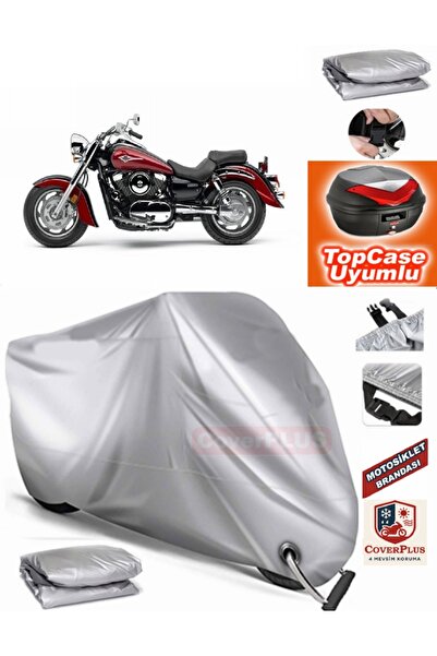 MotoEN Gray Lock Compatible Kawasaki Vn 1600 Tarpaulin Topcase Rear Bag Compa...