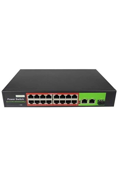 URANIUM POE-G1621SFP-300W 16 Port 10/100/1000 Gigabit Switch 2XGB RJ45+1XSFP ...