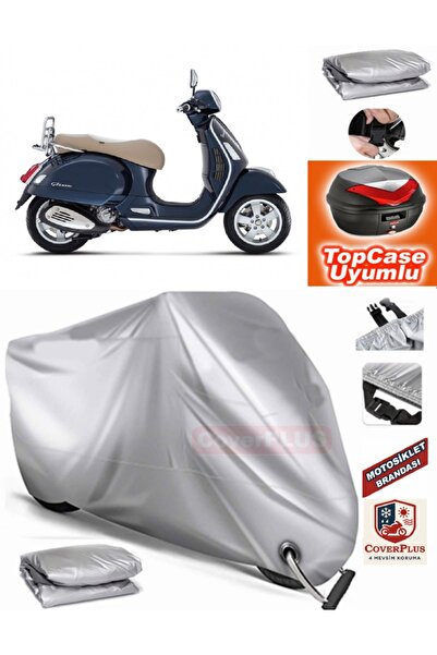 MotoEN Gray Lock Compatible Vespa Gt 250 Tarpaulin Topcase Rear Bag Compatibl...