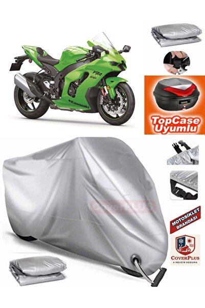 MotoEN Gray Lock Compatible Kawasaki Ninja Zx-10Rr Tarpaulin Topcase Rear Bag...