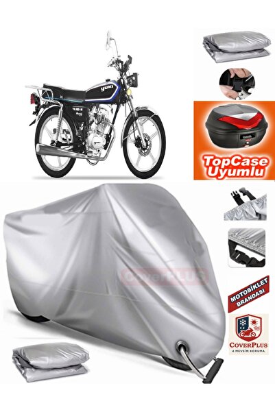 MotoEN Gray Lock Compatible Yuki Yk 100-B Tarpaulin Topcase Back Bag Compatib...