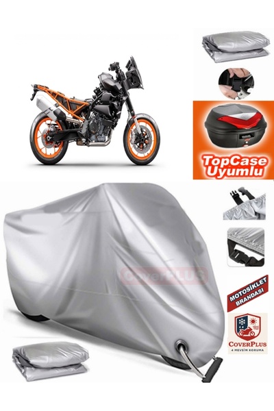 MotoEN قفل رمادي متوافق مع KTM 890 SMT قماش القنب Topcase الخلفي حقيبة متوافق...