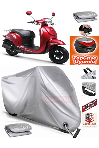 MotoEN قفل رمادي متوافق مع Kuba Twister 50 قماش القنب Topcase الخلفي حقيبة مت...