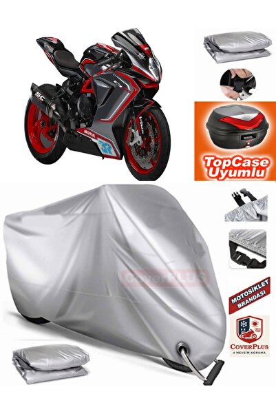 MotoEN Gray Lock Compatible Mv Agusta F3 800 Rc Tarpaulin Topcase Rear Bag Co...