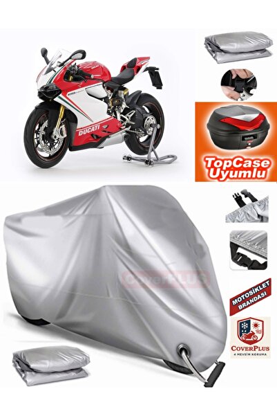 MotoEN Gray Lock Compatible Ducati Panigale 1199 S Tarpaulin Topcase Rear Bag...