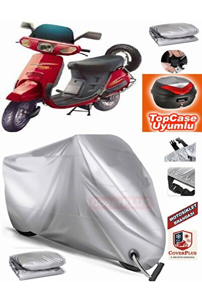 MotoEN Gray Lock Compatible Honda Kinetic Dx Tarpaulin Topcase Rear Bag Compa...
