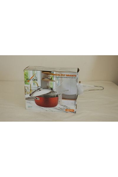 Arzu Çelik Gold Consistency Granite Frying Pot – 24 Cm, 4 Piece Professional Set