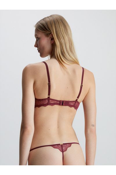 Calvin Klein Tawny Port Lightly Lined Demi-Plunge Bra