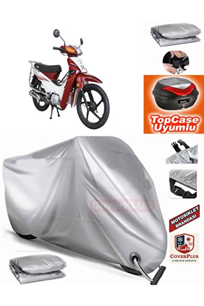 MotoEN Gray Lock Compatible Volta Rc3 Tarpaulin Topcase Rear Bag Compatible M...