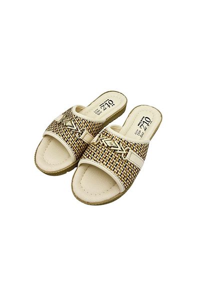 shoemio Γυναικείες παντόφλες Lenora Straw Buckle