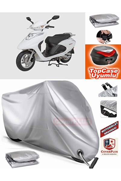 MotoEN Gray Lock Compatible Mondial Speedy 110 Tarpaulin Topcase Rear Bag Com...