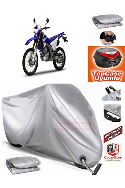 MotoEN Gray Lock Compatible Yamaha Wr 250 R Tarpaulin Topcase Rear Bag Compat...