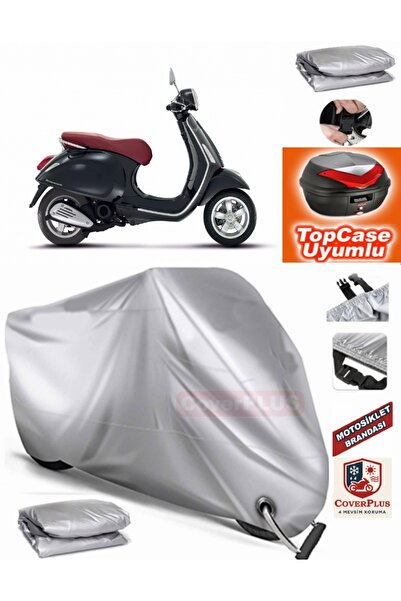 MotoEN قفل رمادي متوافق مع Vespa Primavera 50 قماش القنب Topcase الخلفي حقيبة...