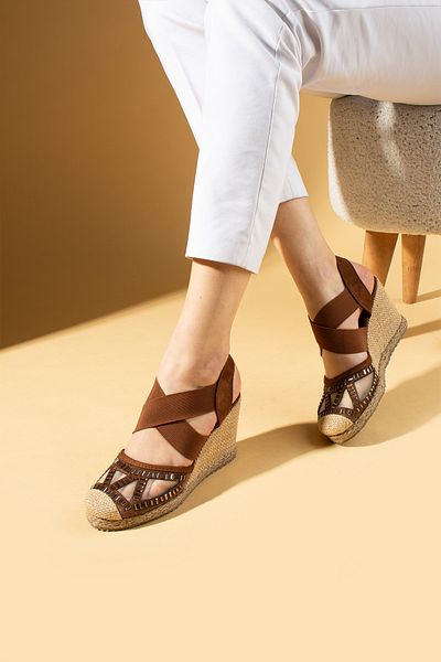 Pembe Potin Women's Tan Suede Sandals