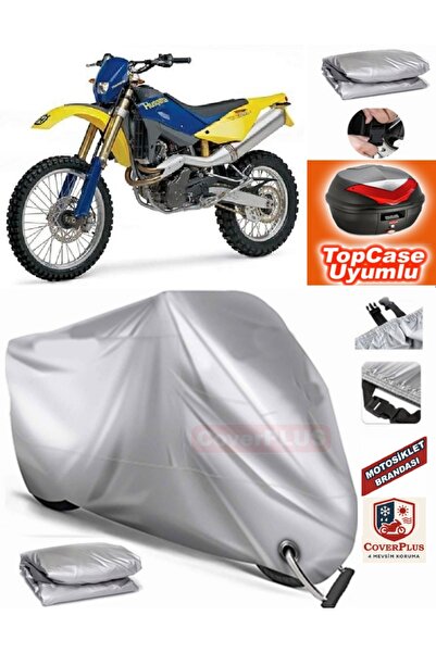 MotoEN Gray Lock Compatible Husqvarna Te 610 Tarpaulin Topcase Rear Bag Compa...