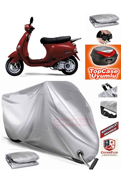 MotoEN Gray Lock Compatible Vespa Et 4 Tarpaulin Topcase Rear Bag Compatible ...