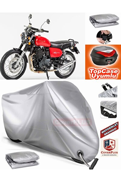 MotoEN Gray Lock Compatible Jawa Cz 350 Tarpaulin Topcase Rear Bag Compatible...