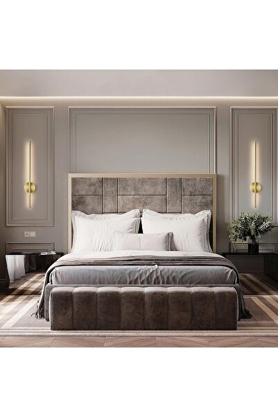 LİBER ELEKTRİK Pilli 70cm Gold Duvar Aplik Gold Günışığı 3000k Yuvarlak Çubuk