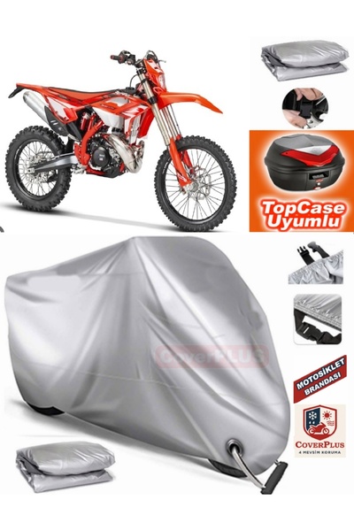MotoEN Gray Lock Compatible Beta Rr 2t Enduro 250 Tarpaulin Topcase Rear Bag ...