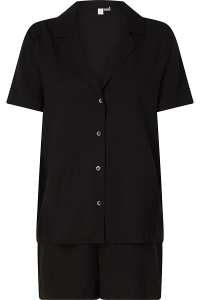 Calvin Klein Women Black Woven Shorts Pyjama Set