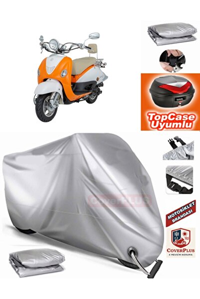 MotoEN قفل رمادي متوافق مع Mondial 50 ZNU ec Tarpaulin Topcase Backbag متوافق...